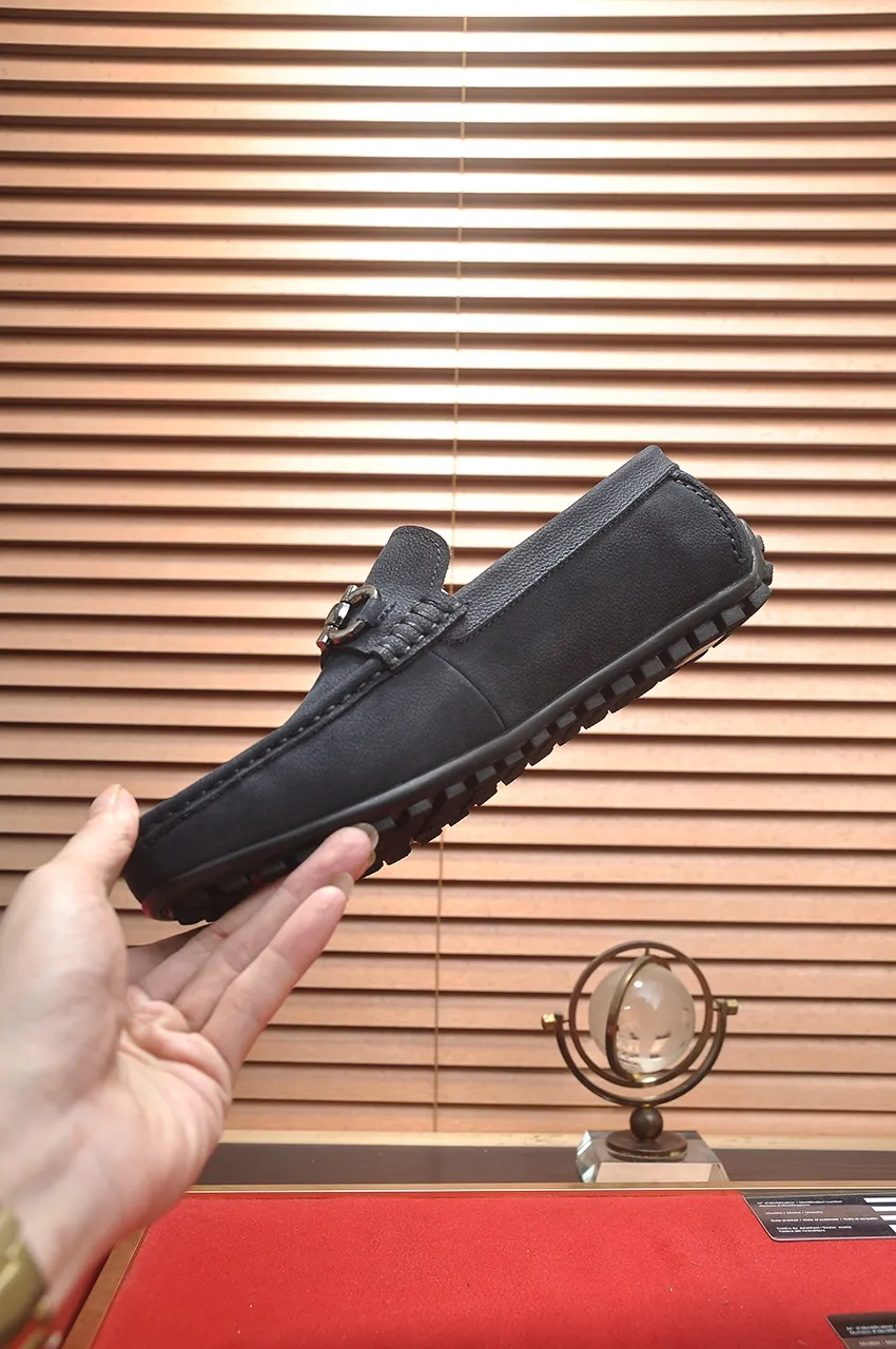 Men's shoes 💰460💶 [Ferragamo/Ferragamo] The latest model in the counter. Original imported open-sided fine cowhide hand-woven + imported 🐂 cowhide + original luxury metal buckle + original combination outsole. No pressure in comparison 38--44🎉